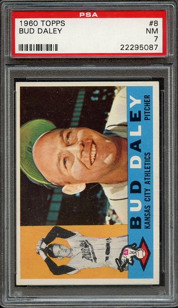 1960 TOPPS 8 BUD DALEY PSA NM 7