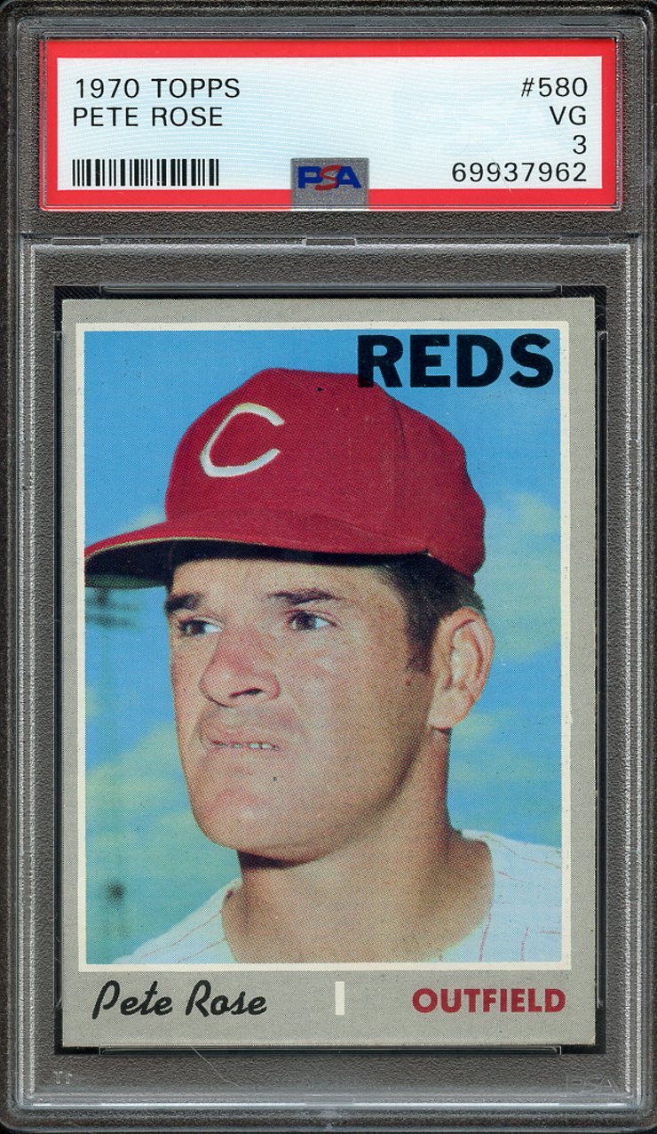 Lot Detail Topps Pete Rose Psa Vg