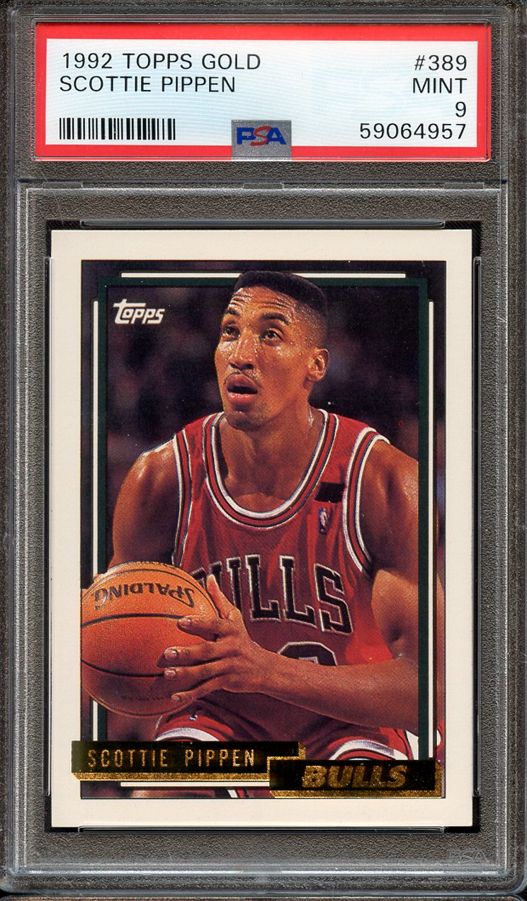 Lot Detail - 1992 TOPPS GOLD 389 SCOTTIE PIPPEN PSA MINT 9