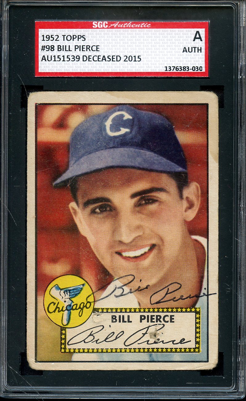 Lot Detail   1952 TOPPS 98 BILL PIERCE PSA NM 7