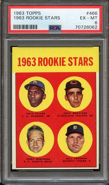 1963 TOPPS 466 1963 ROOKIE STARS PSA EX-MT 6
