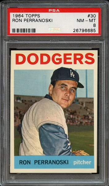 1964 TOPPS 30 RON PERRANOSKI PSA NM-MT 8