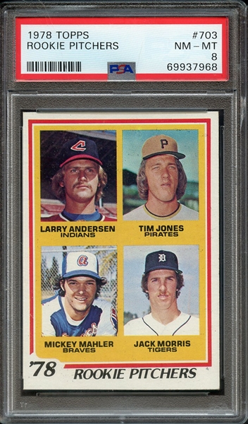 1978 TOPPS 703 ROOKIE PITCHERS PSA NM-MT 8