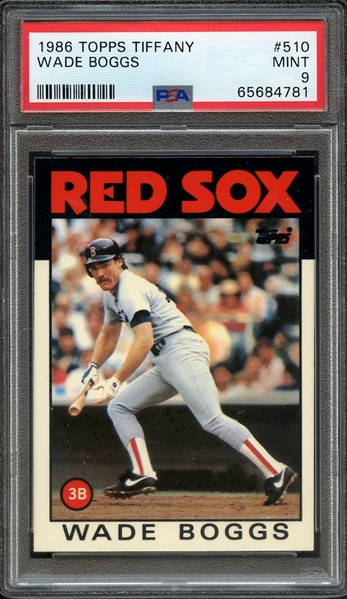 1986 TOPPS TIFFANY 510 WADE BOGGS PSA MINT 9
