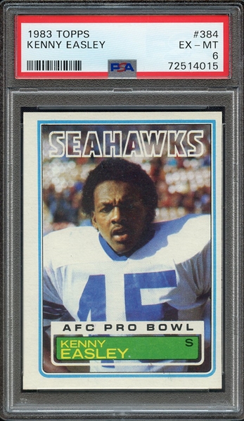 1983 TOPPS 384 KENNY EASLEY PSA EX-MT 6