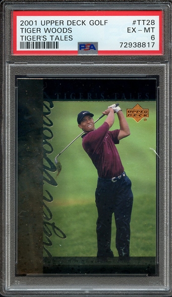 2001 UPPER DECK TIGER'S TALES TT28 TIGER WOODS TIGER'S TALES PSA EX-MT 6