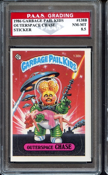 1986 GARBAGE PAIL KIDS 138B OUTERSPACE CHASE PAAS 8.5