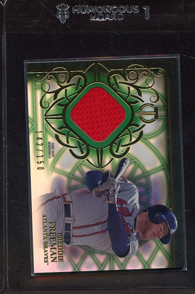 2015 TOPPS TRIBUTE RELIC FREDDIE FREEMAN GAME USED JERSEY 142/150