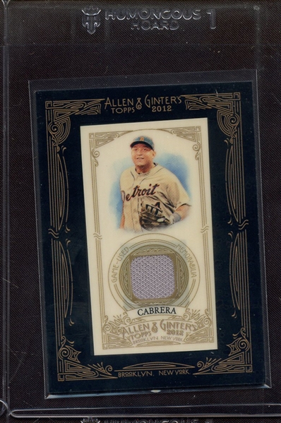 2012 TOPPS ALLEN & GINTERS MIGUEL CABRERA  GAME USED JERSEY
