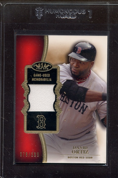 2012 TOPPS TIER ONE DAVID ORTIZ GAME USED JERSEY 078/399