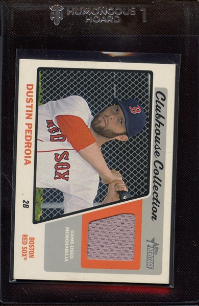 2015 TOPPS HERITAGE DUSTIN PEDROIA GAME USED JERSEY