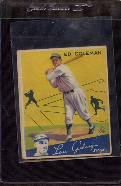 1934 GOUDEY 28 ED COLEMAN