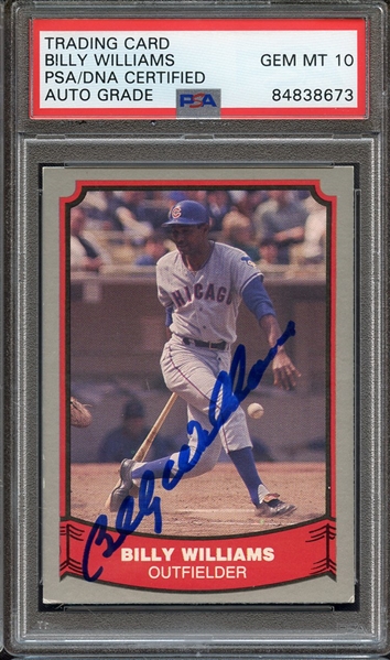1988 PACIFIC LEGENDS SIGNED BILLY WILLIAMS PSA/DNA AUTO 10