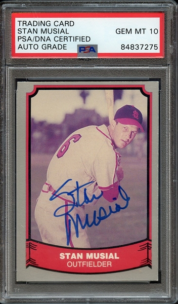 1988 PACIFIC LEGENDS SIGNED STAN MUSIAL PSA/DNA AUTO 10