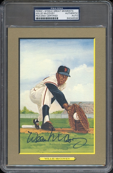 WILLIE MCCOVEY SIGNED PEREZ STEELE GREATEST MOMENTS PSA/DNA AUTO AUTHENTIC