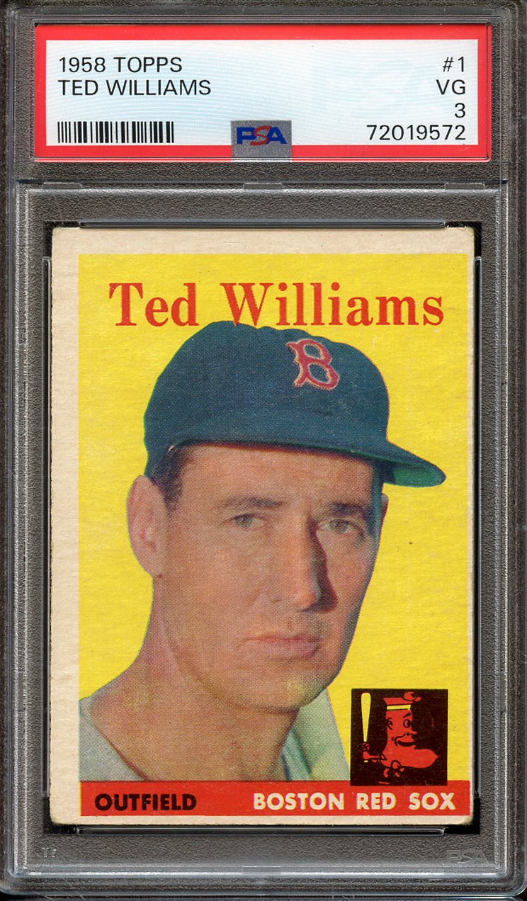 Lot Detail - 1958 TOPPS 1 TED WILLIAMS PSA VG 3