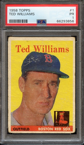 1958 TOPPS 1 TED WILLIAMS PSA PR 1