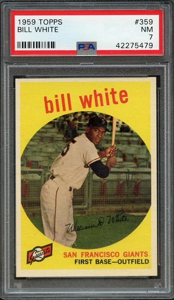 1959 TOPPS 359 BILL WHITE PSA NM 7