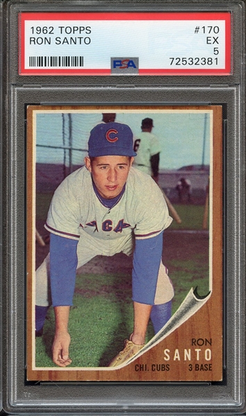 1962 TOPPS 170 RON SANTO PSA EX 5