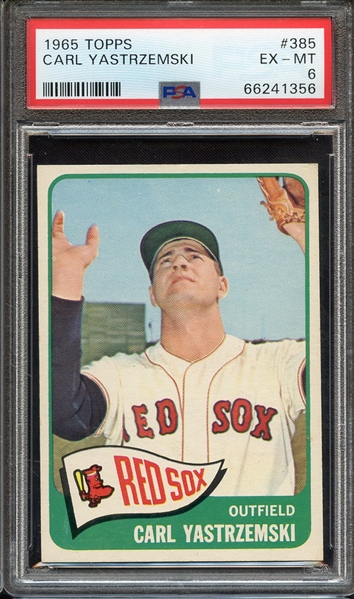 1965 TOPPS 385 CARL YASTRZEMSKI PSA EX-MT 6