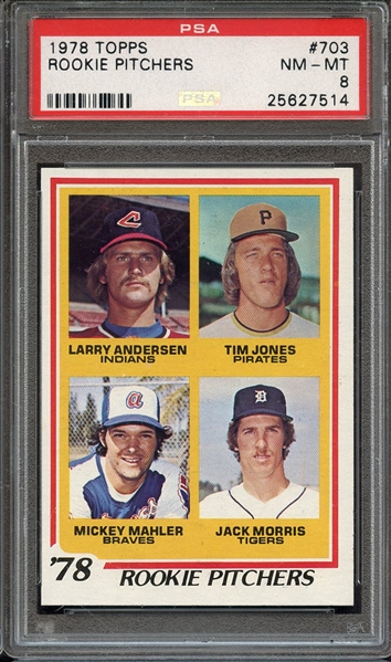 1978 TOPPS 703 ROOKIE PITCHERS PSA NM-MT 8