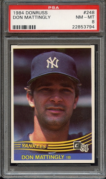 1984 DONRUSS 248 DON MATTINGLY PSA NM-MT 8