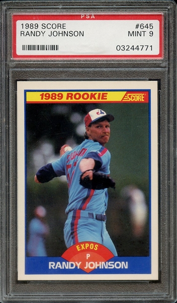 1989 SCORE 645 RANDY JOHNSON PSA MINT 9