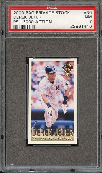 2000 PACIFIC PRIVATE STOCK PS-2000 ACTION 36 DEREK JETER PS-2000 ACTION PSA NM 7