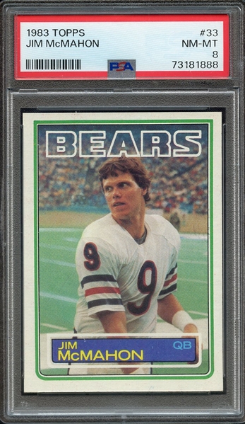 1983 TOPPS 33 JIM McMAHON PSA NM-MT 8