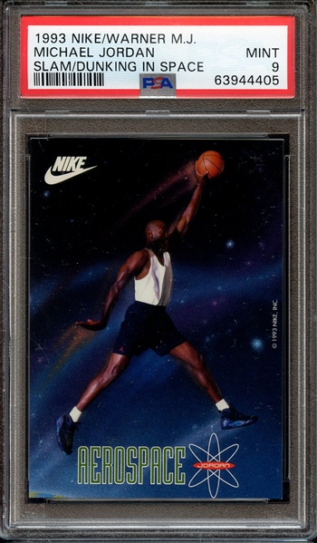 1993 NIKE/WARNER MICHAEL JORDAN MICHAEL JORDAN SLAM/DUNKING IN SPACE PSA MINT 9