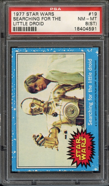 1977 STAR WARS 19 SEARCHING FOR THE LITTLE DROID PSA NM-MT 8 (ST)