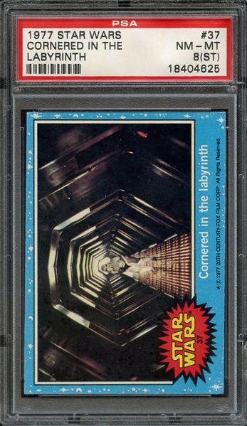 1977 STAR WARS 37 CORNERED IN THE LABYRINTH PSA NM-MT 8 (ST)