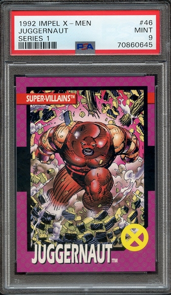 1992 IMPEL X-MEN SERIES 1 46 JUGGERNAUT SERIES 1 PSA MINT 9