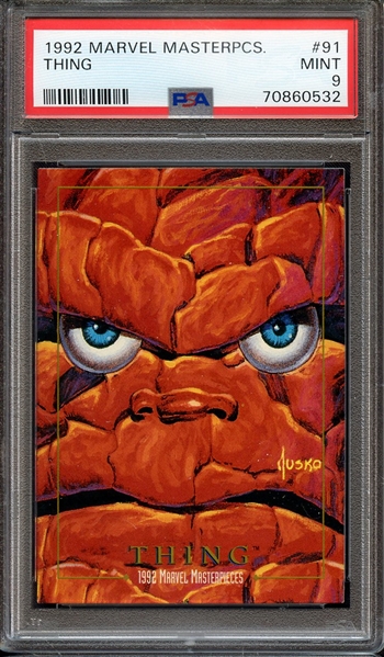 1992 MARVEL MASTERPIECES 91 THING PSA MINT 9