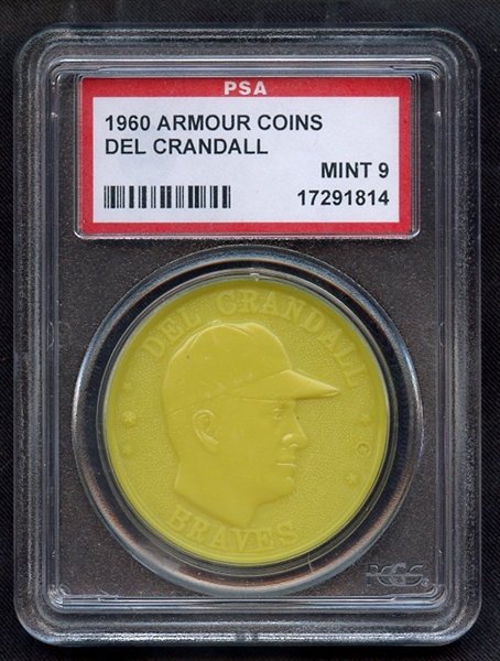 1960 ARMOUR COINS DEL CRANDALL PSA MINT 9
