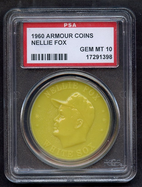 1960 ARMOUR COINS NELLIE FOX PSA GEM MT 10