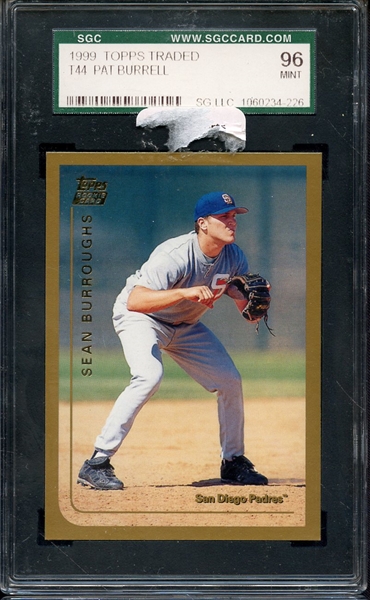 1999 TOPPS TRADED T44 PAT BURRELL SGC MINT 96