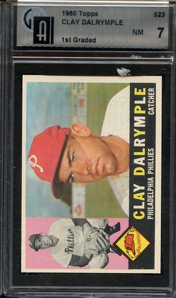 1960 TOPPS 523 CLAY DALRYMPLE GAI NM 7