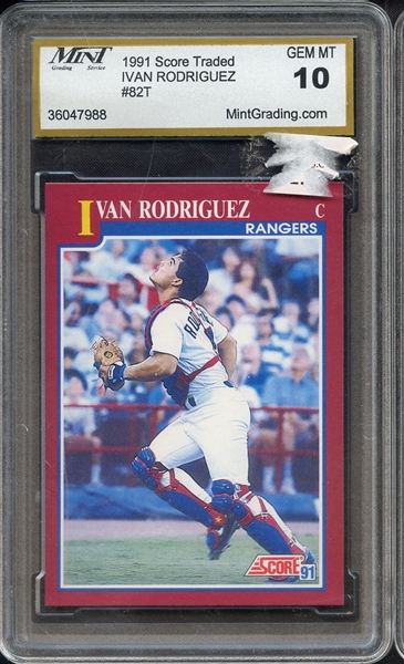 1991 SCORE TRADED 82T IVAN RODRIGUEZ MGS 10