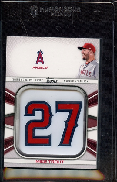 2022 TOPPS COMMEMORATIVE JERSEY NUMBER MEDALLION MIKE TROUT