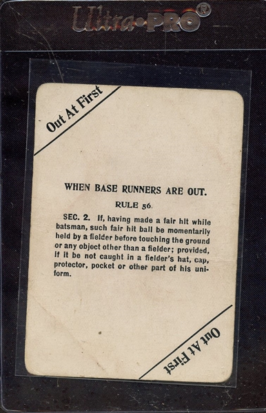 1904 FAN CRAZE GAME CARD OUT AT FIRST