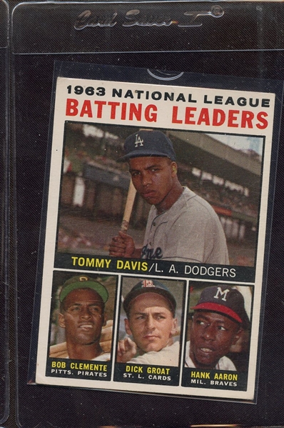 1964 TOPPS 7 NL BATTING LEADERS CLEMENTE AARON