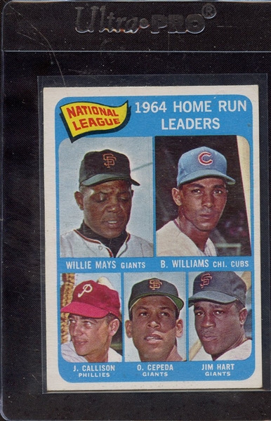 1965 TOPPS 4 NL HOME RUN LEADERS MAYS WILLIAMS CEPEDA