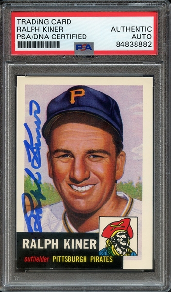 1991 TOPPS ARCHIVES SIGNED RALPH KINER PSA/DNA AUTO AUTHENTIC