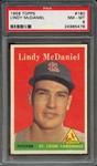 1958 TOPPS 180 LINDY McDANIEL PSA NM-MT 8