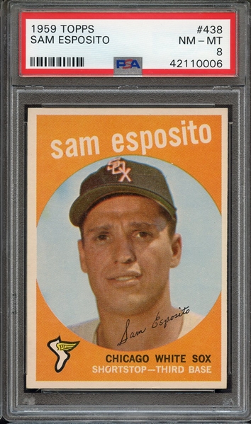 1959 TOPPS 438 SAM ESPOSITO PSA NM-MT 8