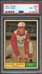 1961 TOPPS 399 CLIFF COOK PSA NM-MT+ 8.5