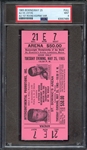 1965 BOXING-MAY 25 FULL TICKET ALI VS. LISTON ALI 1ST ROUND KO/PINK VAR. PSA MINT 9