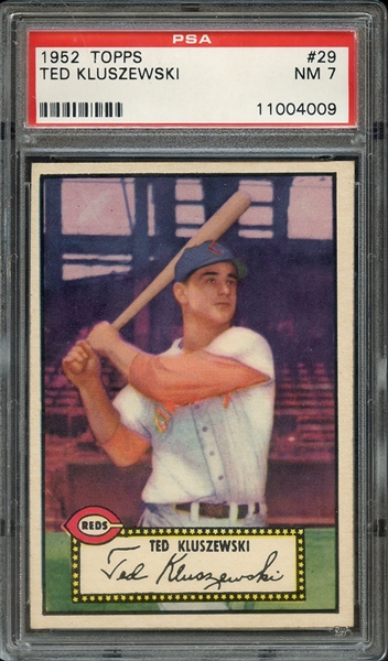 1952 TOPPS 29 TED KLUSZEWSKI PSA NM 7