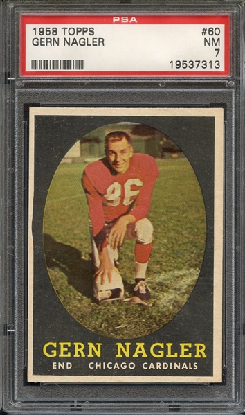 1958 TOPPS 60 GERN NAGLER PSA NM 7